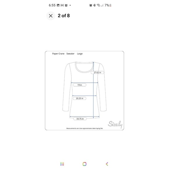 Paper Crane Anthropologie Navy Blue Deconstructed Tunic Sweater Sz L - Picture 6 of 9